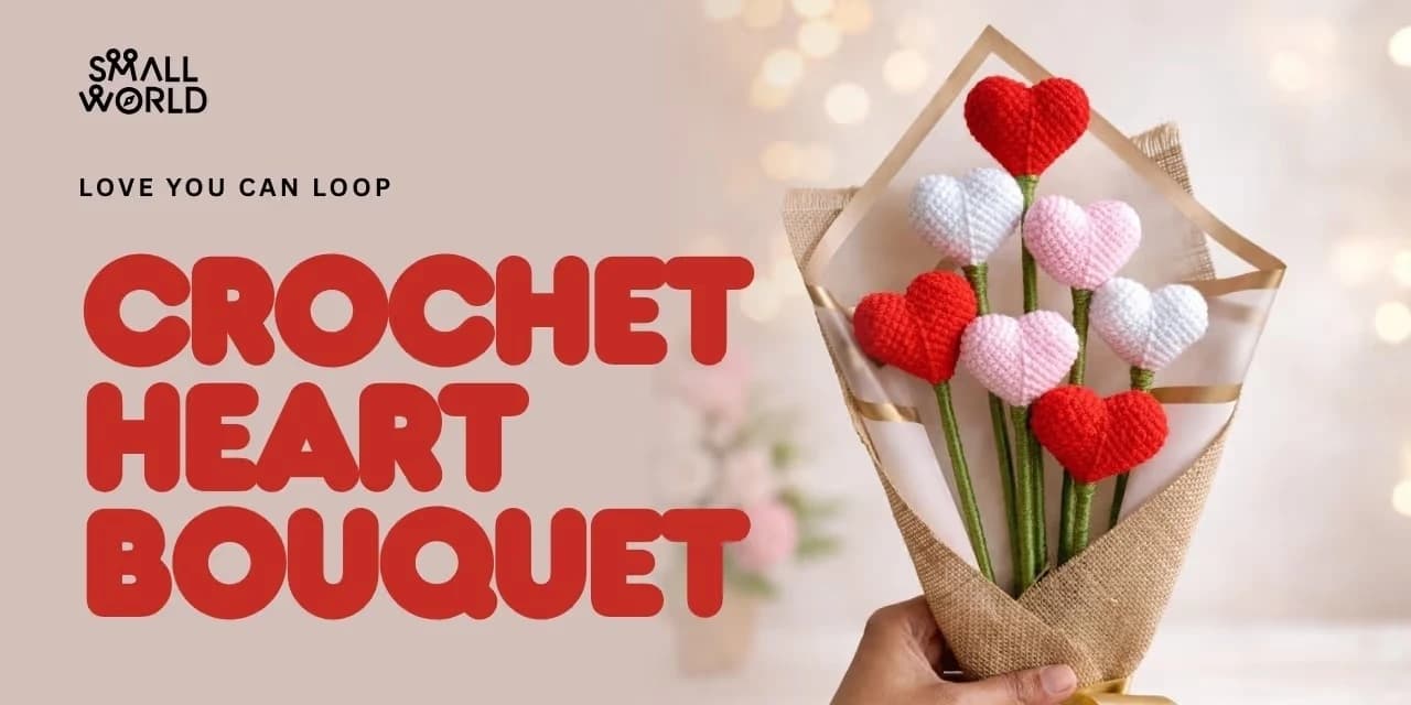 Crochet Heart Bouquet | Slide 1