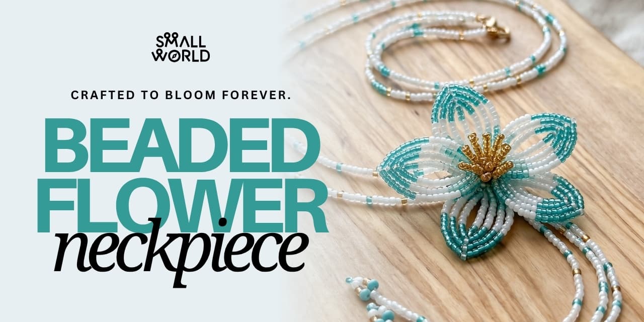 Beaded Flower Neckpiece | Slide 1